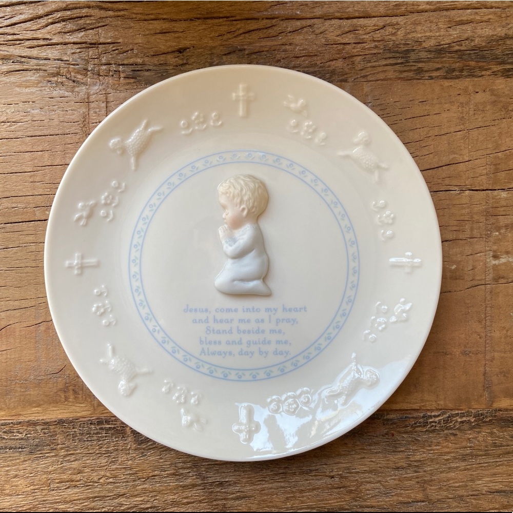 Hallmark Nursery Baby Boy Prayer Porcelain Plate